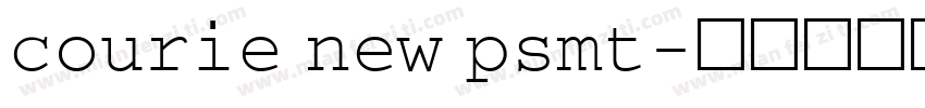courie new psmt字体转换